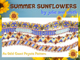 SUMMER SUNFLOWERS Skinny Mini Bracelet Pattern