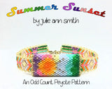 SUMMER SUNSET Skinny Mini Slider Bracelet Pattern