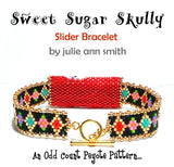 SWEET SUGAR SKULLY Slider Bracelet Pattern