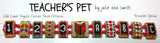 TEACHER'S PET Carrier Bead Patterns