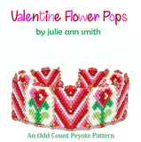 VALENTINE FLOWER POPS Bracelet Pattern