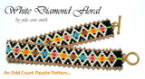 WHITE DIAMOND FLORAL Skinny Mini Bracelet Pattern