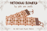 PATCHOULI FLOWERS Odd Count Peyote Bracelet