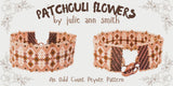 PATCHOULI FLOWERS Odd Count Peyote Bracelet