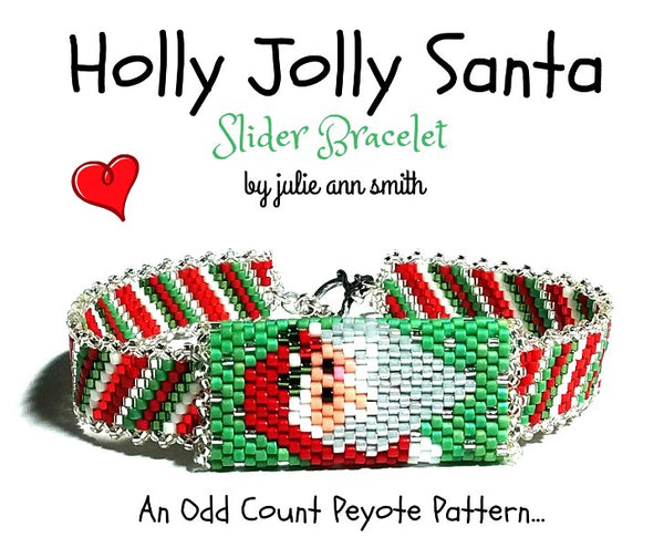 HOLLY JOLLY SANTA Slider Bracelet Pattern