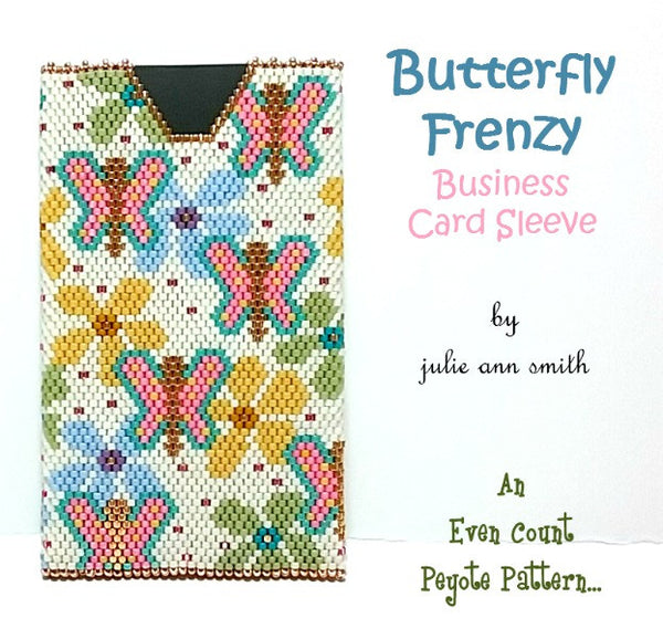 BUTTERFLY FRENZY Business Card Sleeve Pattern