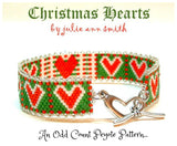 CHRISTMAS HEARTS Skinny Mini Bracelet Pattern