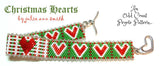 CHRISTMAS HEARTS Skinny Mini Bracelet Pattern