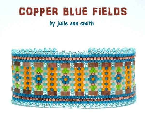 COPPER BLUE FIELDS Bracelet Pattern