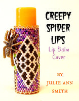 CREEPY SPIDER LIPS Lip Balm Cover Pattern