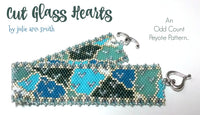 CUT GLASS HEARTS Bracelet Pattern