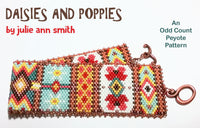 DAISIES AND POPPIES Bracelet Pattern