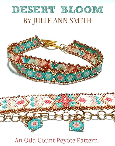 Julie Ann Smith Designs - TERRA FIRMA - Odd Count Peyote Bracelet - 11/0  Delica Bead Kit