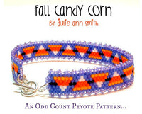 FALL CANDY CORN Skinny Mini Bracelet Pattern
