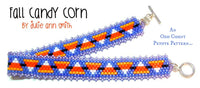 FALL CANDY CORN Skinny Mini Bracelet Pattern