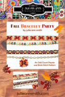 FALL BRACELET PARTY Skinny Mini Odd Count Peyote and Brick Stitch Pattern