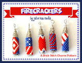 FIRECRACKERS Brick Stitch Charms Pattern