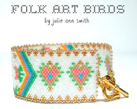 FOLK ART BIRDS Bracelet Pattern