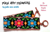 FOLK ART FLOWERS Bracelet Pattern