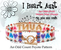 I HEART AUNT Skinny Mini Bracelet Pattern
