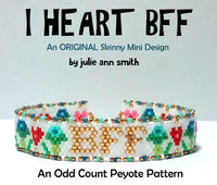 I HEART BFF Skinny Mini Bracelet Pattern