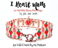I HEART MOM Skinny Mini Bracelet Pattern