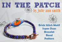 IN THE PATCH Brick Stitch Motif Super Duos Bracelet Band Pattern
