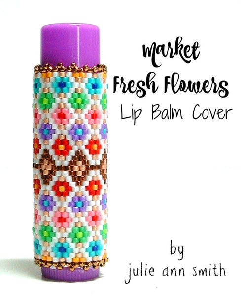 MARKET FRESH FLOWERS Lip Balm Cover Pattern
