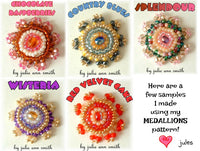 MEDALLIONS Bead Crochet Bead Embroidery Bracelet Pattern