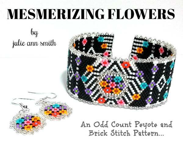 MESMERIZING FLOWERS Bracelet and Earrings Pattern