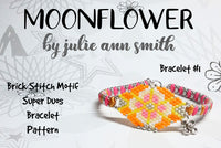 MOONFLOWER Brick Stitch Motif Super Duos Bracelet Band Pattern