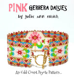 PINK GERBERA DAISIES Bracelet Pattern