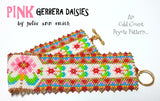 PINK GERBERA DAISIES Bracelet Pattern