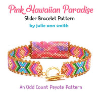 PINK HAWAIIAN PARADISE Slider Bracelet Pattern