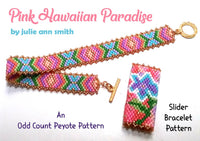 PINK HAWAIIAN PARADISE Slider Bracelet Pattern