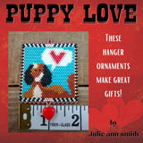 PUPPY LOVE Odd Count Peyote Hanger Ornament Pattern