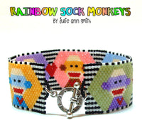 RAINBOW SOCK MONKEYS Bracelet Pattern