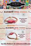 RAINBOW PINK OMBRE Brick Stitch Motif Mini Duos Bracelet Band Pattern