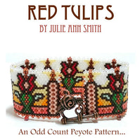 RED TULIPS Bracelet Pattern