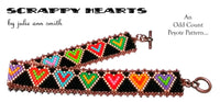 SCRAPPY HEARTS Skinny Mini Bracelet Pattern