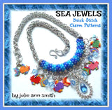 SEA JEWELS Brick Stitch Charms Pattern