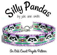 SILLY PANDAS Skinny Mini Bracelet Earring and Pendant Pattern