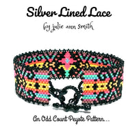 SILVER LINED LACE Bracelet Pattern