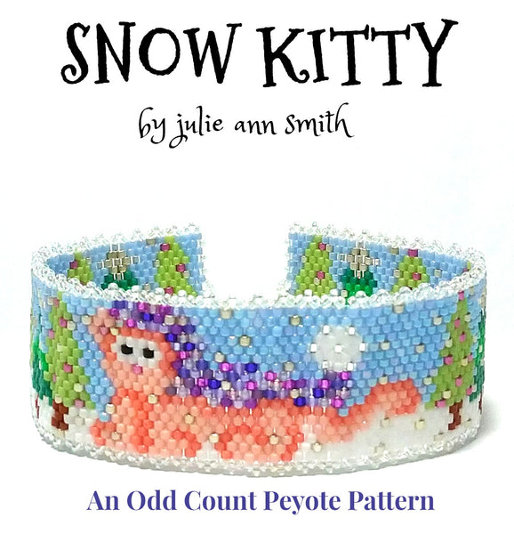 SNOW KITTY Bracelet Pattern