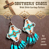 SOUTHERN CROSS Brick Stitch Earring Pattern