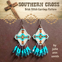 SOUTHERN CROSS Brick Stitch Earring Pattern