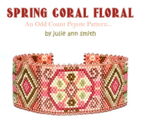 SPRING CORAL FLORAL Bracelet Pattern