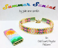 SUMMER SUNSET Skinny Mini Slider Bracelet Pattern