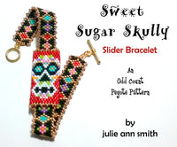 SWEET SUGAR SKULLY Slider Bracelet Pattern