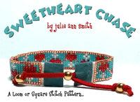 SWEETHEART CHASE Square Stitch or Loom Bracelet Pattern